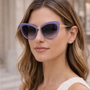 Kate Spade Cissy/O/S purple periwinkle cat-eye sunglasses